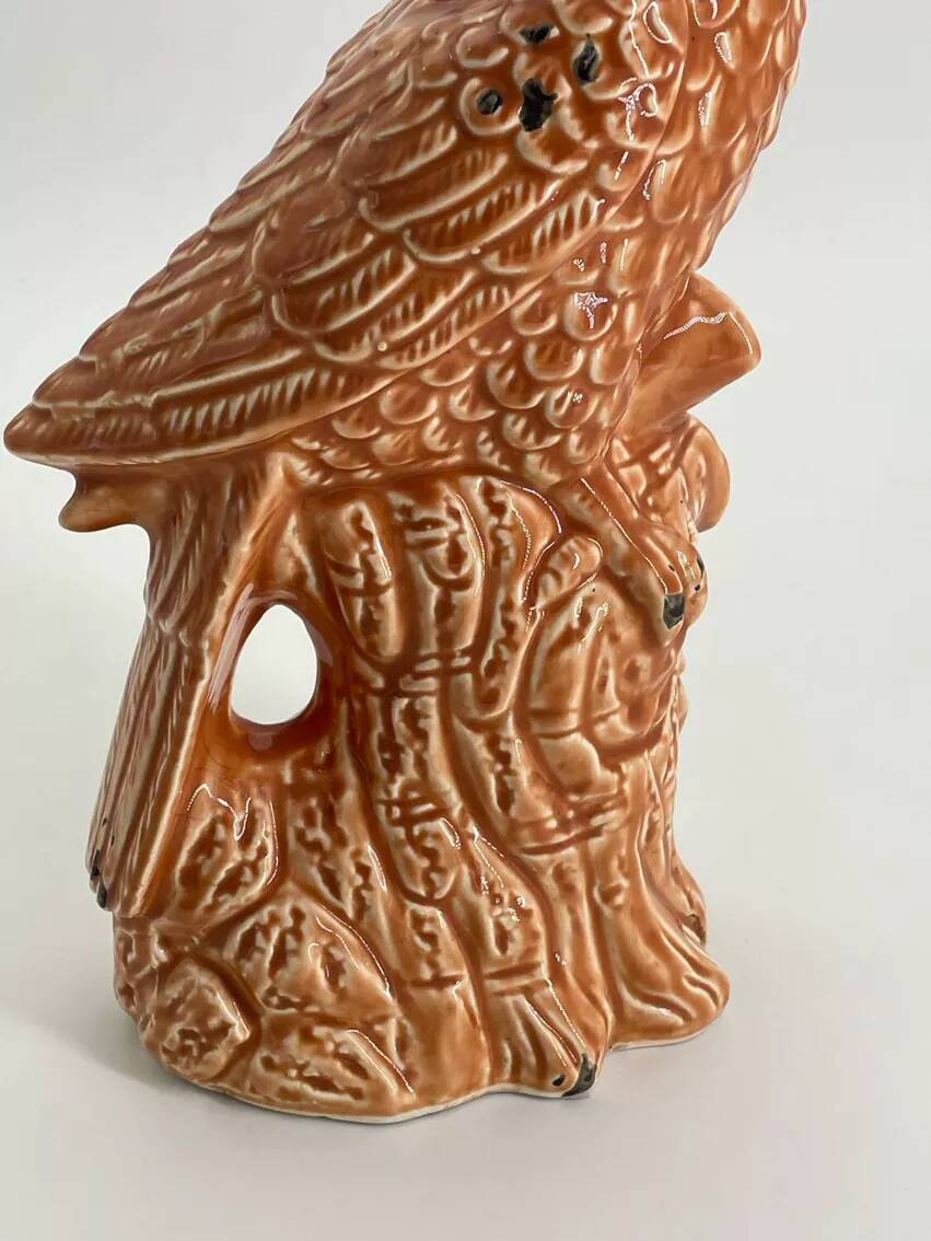 Vintage Ceramic Parrot Sculpture