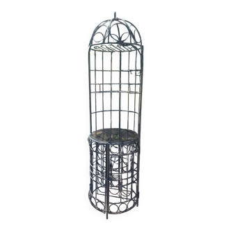 Large openwork wrought iron wine bar 20th century