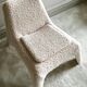 Fauteuil chauffeuse en moumoute peau de mouton