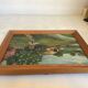 Shepherd's table and its sheep, oil on canvas signed.