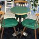 Ensemble guéridon et 3 chaises de bistrot vintage années 1960