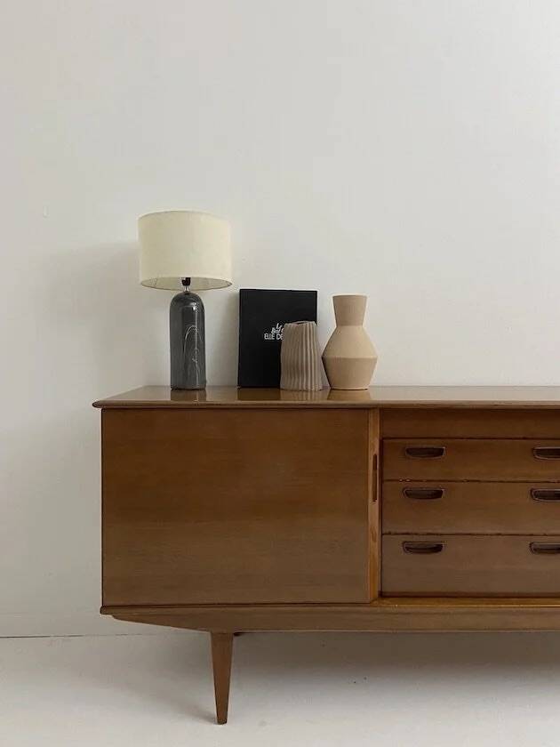 Vintage teak sideboard in Scandinavian style