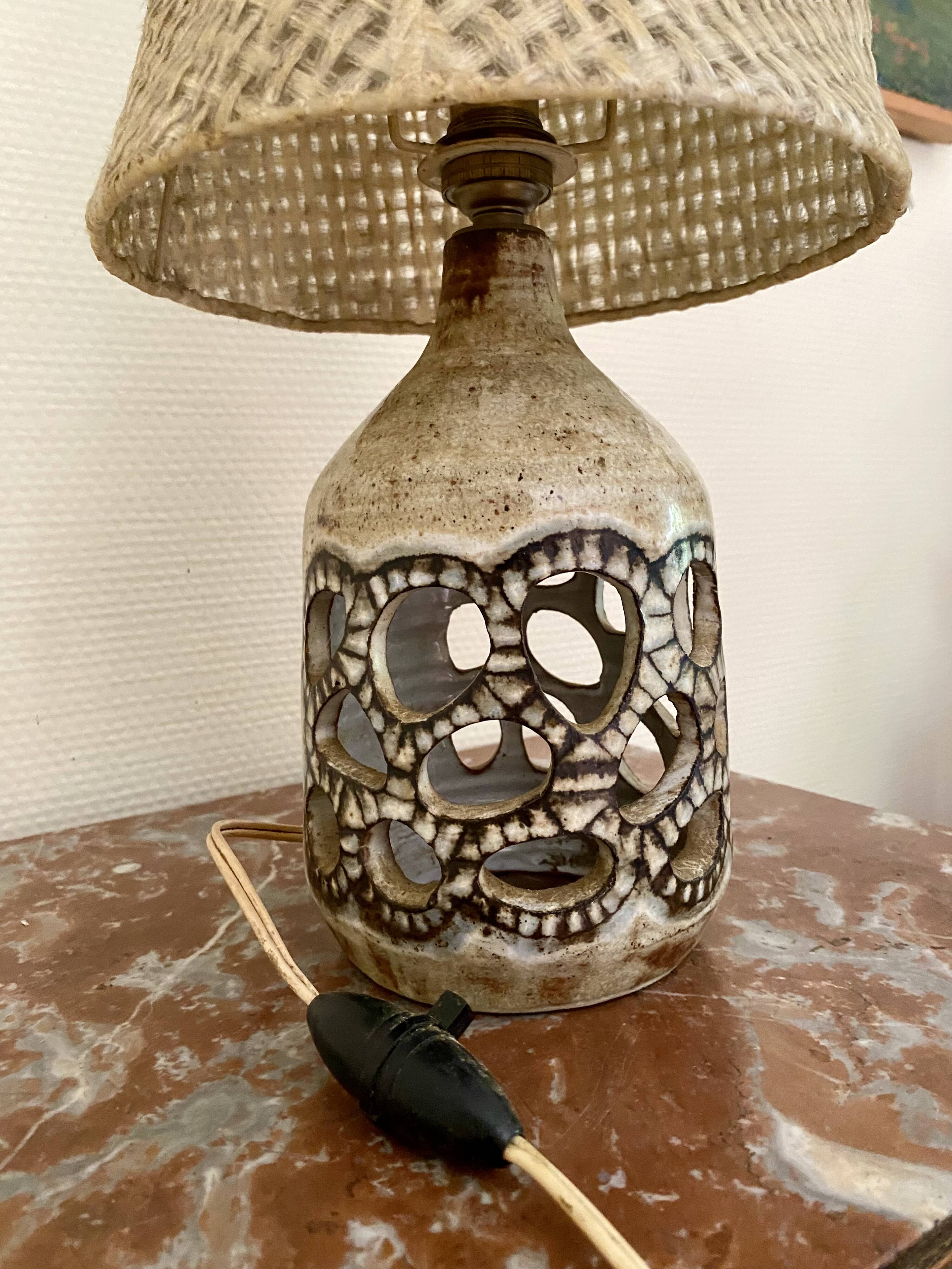 Lampe céramique atelier du Vieux Moulin Vallauris