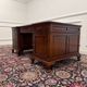 Classic English partner desk green leather