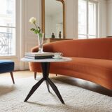 Mid century organic design tripode marble coffee table 1950s