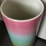 Umbrella door large vase in multicolor earthenware