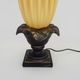 Georgia Jacob gold leaf Flaming Torch table lamp. France 70s