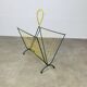 50s metal magazine rack with scoubidou