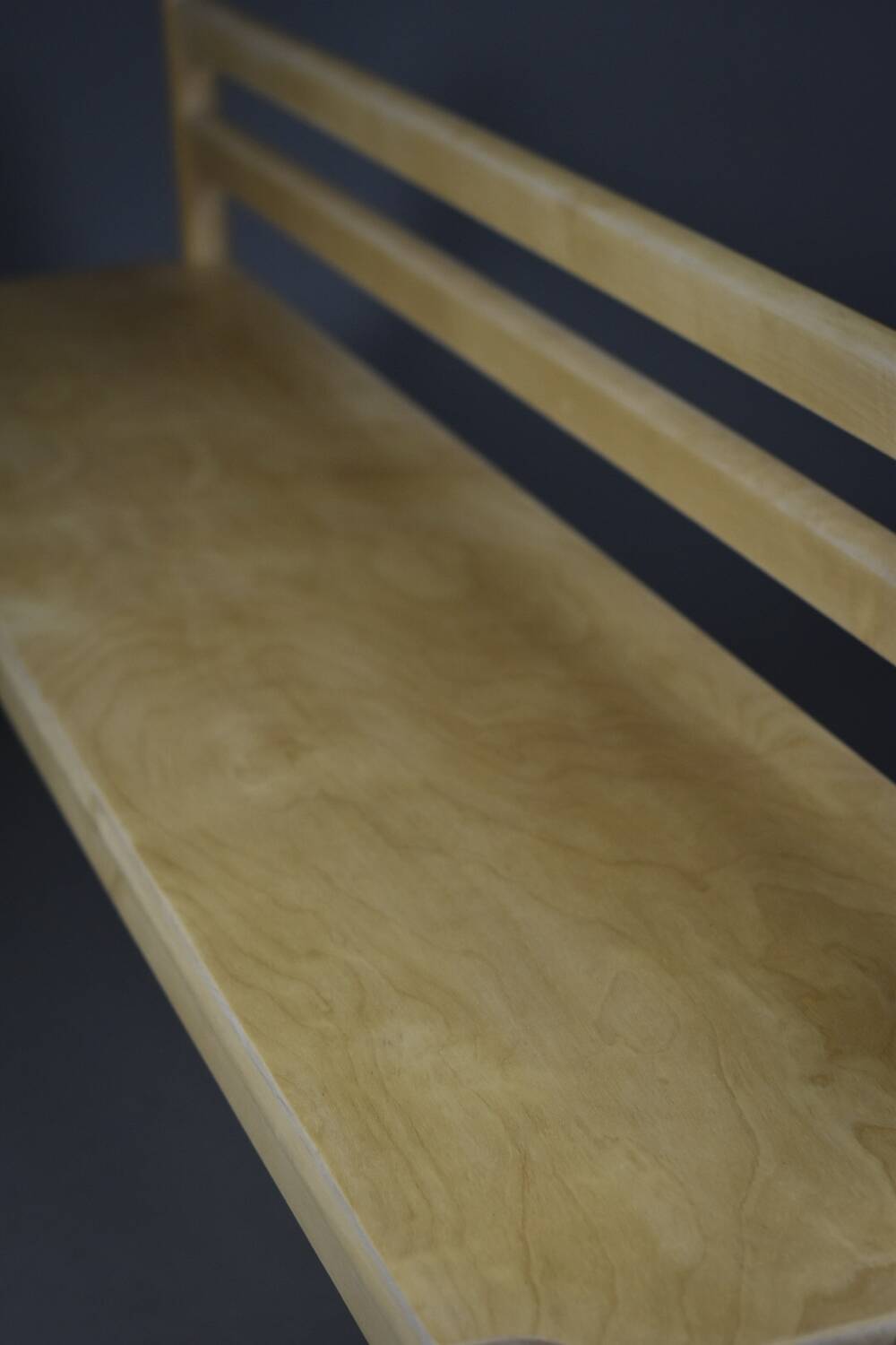 Midcentury birchwood School Bench