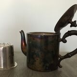 Silver metal teapot