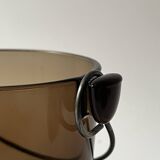 Amber glass ice bucket, France 1970