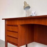 Vintage Danish free standing desk teak