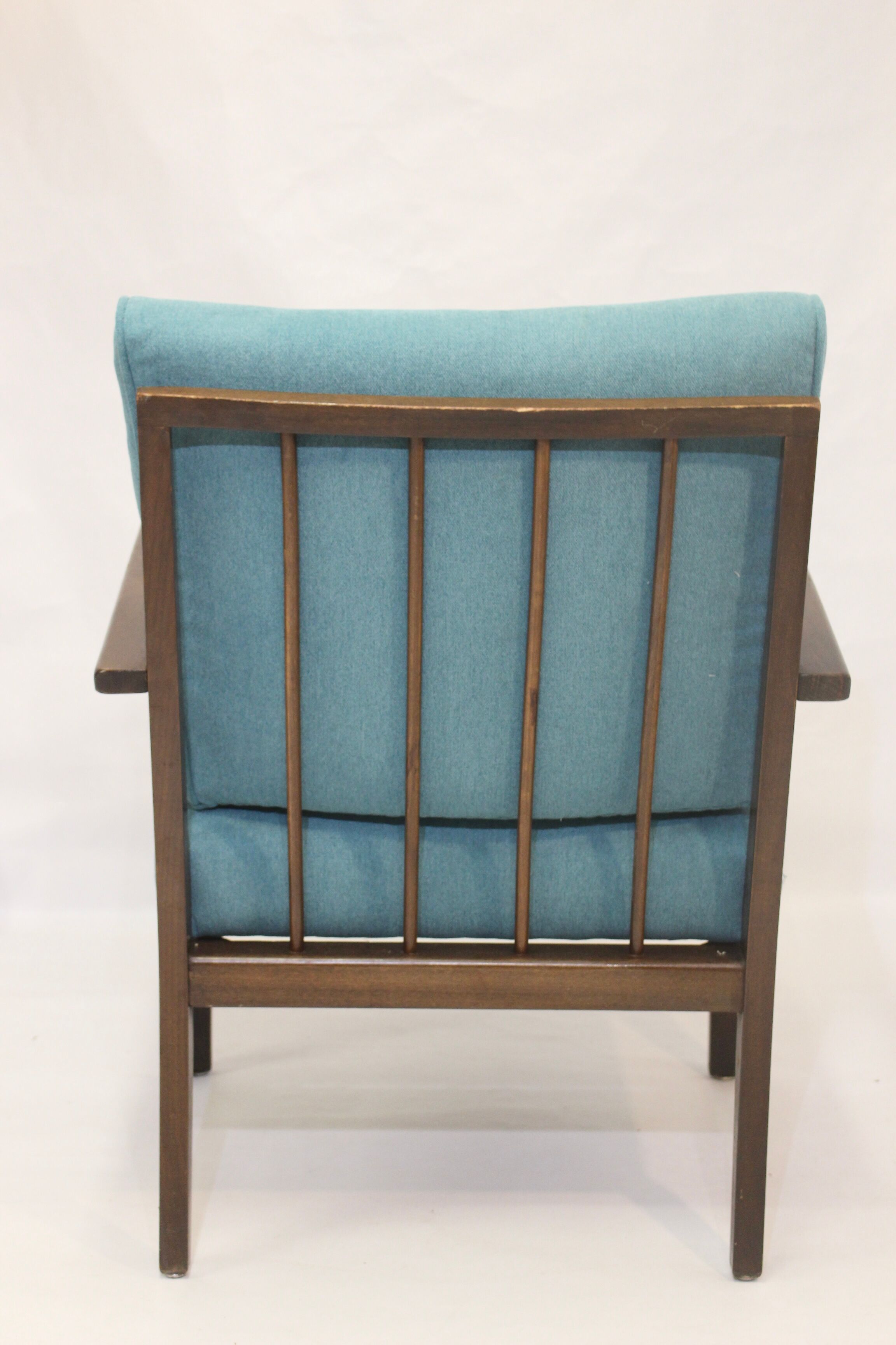 Art Deco curved wood armchair, 1950