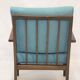 Art Deco curved wood armchair, 1950
