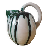 Glazed ceramic melon pitcher 1960