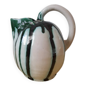 Glazed ceramic melon pitcher 1960