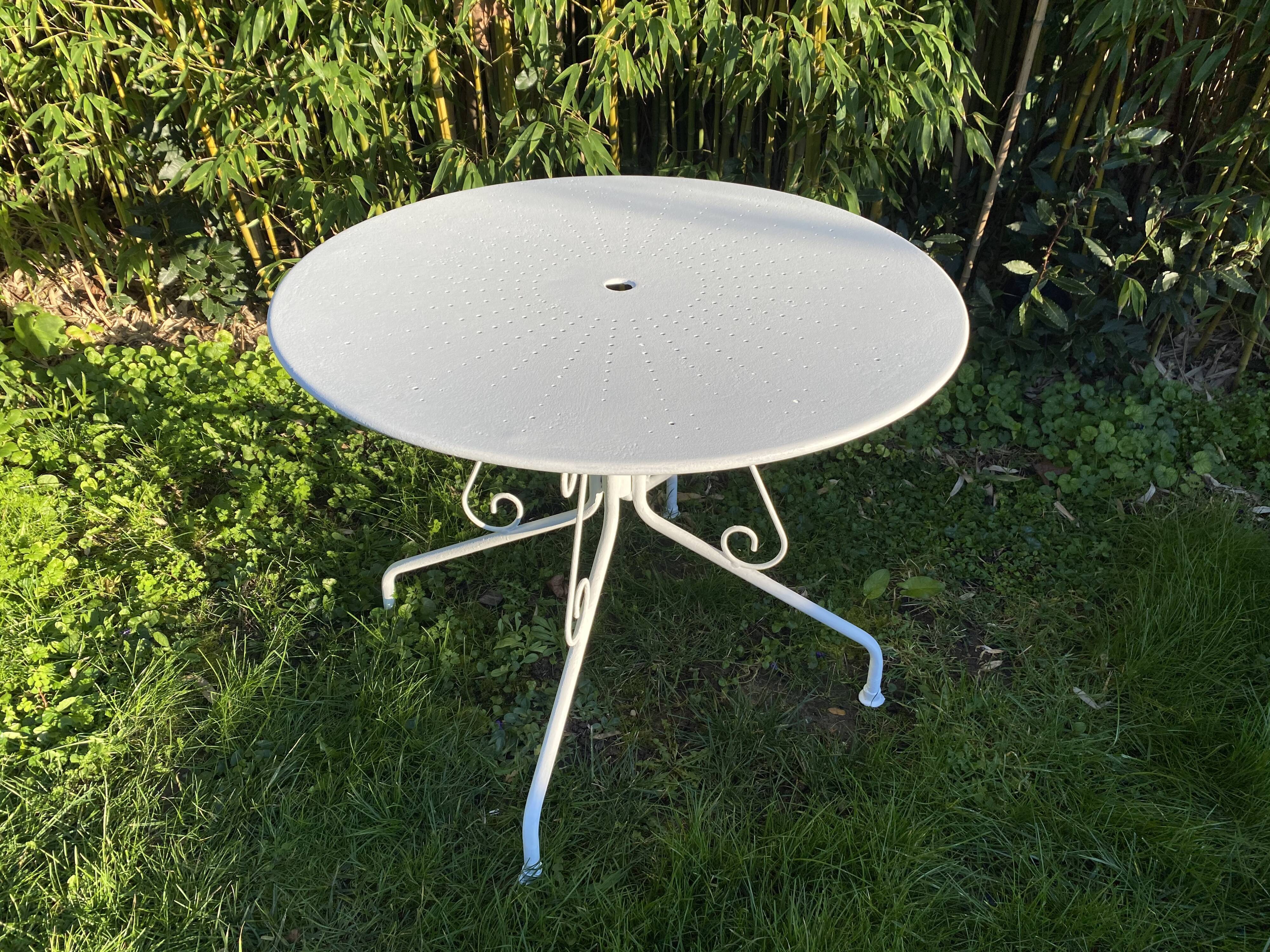 Wrought iron garden furniture