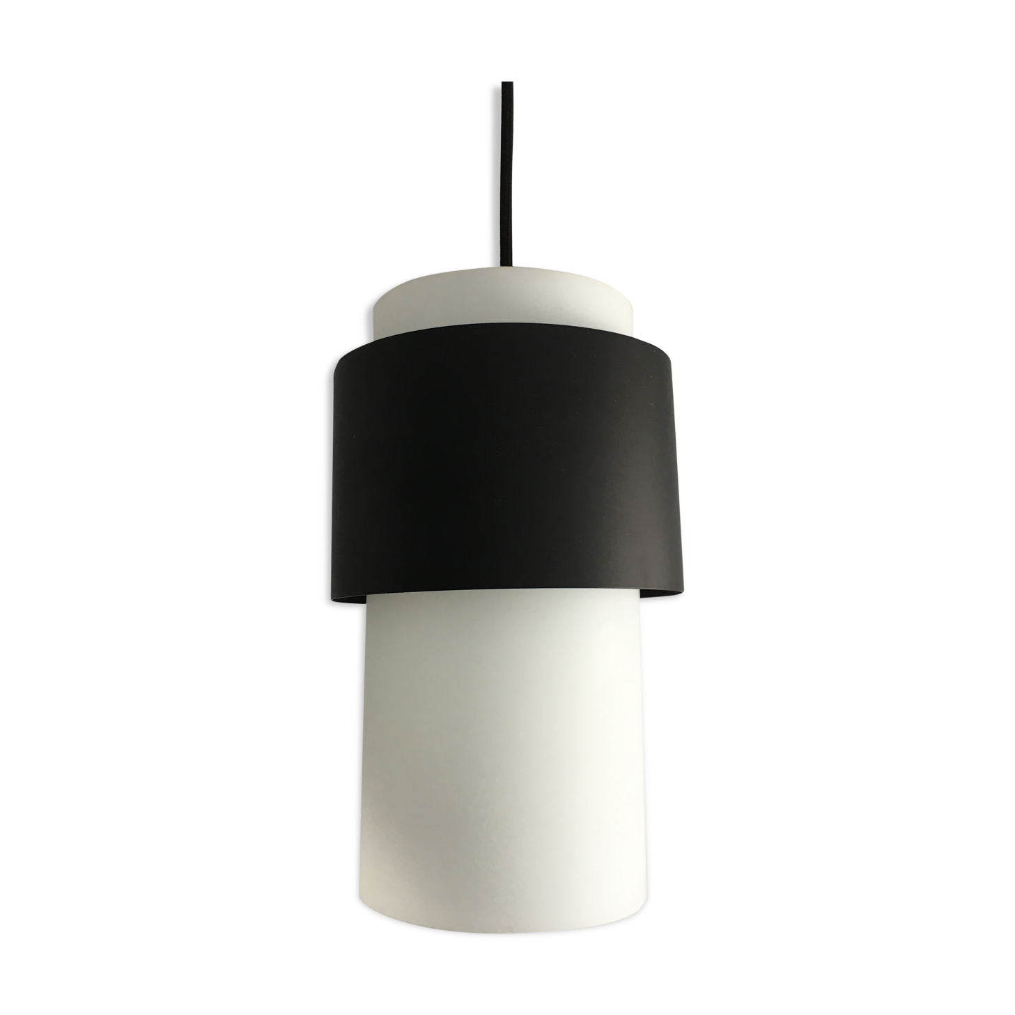 Scandinavian suspension opaline metal 1960s