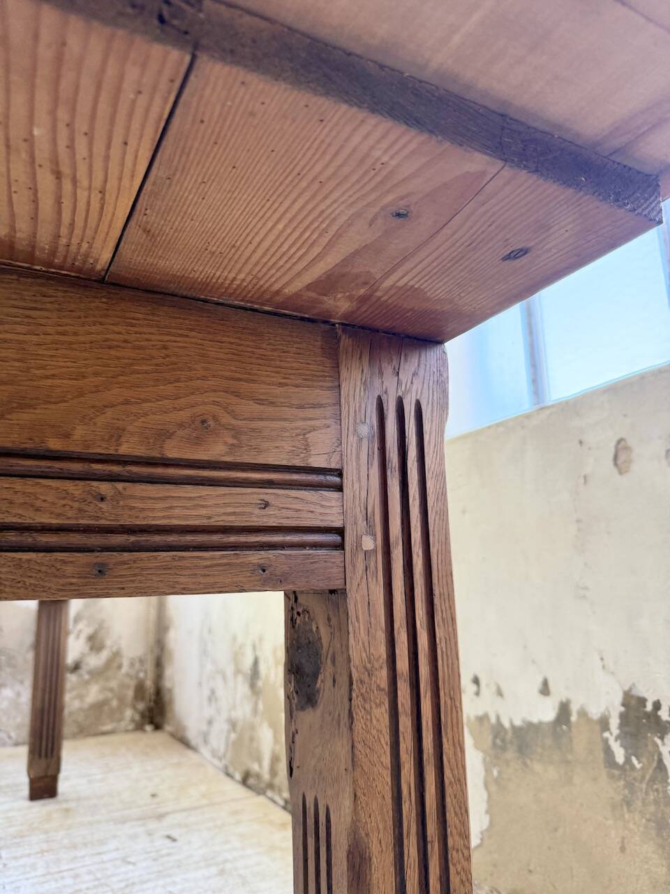 Country farmhouse table in solid beech and oak 2.5m XL