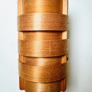 Wall sconces in pine veneer by Hans-Agne Jakobsson for Ab Ellysett, Sweden, 1960s.