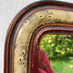 Mirror louis philippe old nineteenth in brown and beige wood