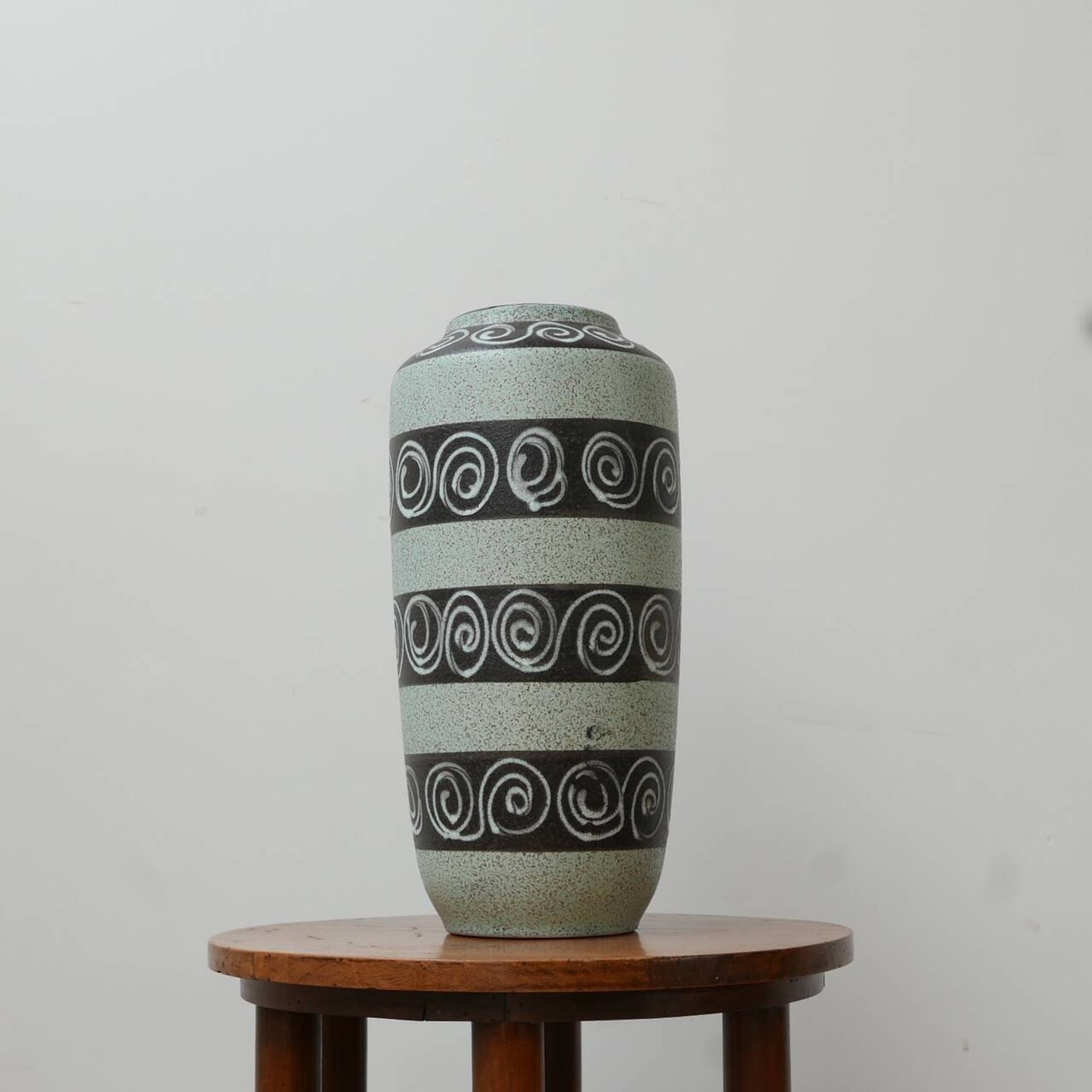 West German Green Ceramic Mid-Century Vase