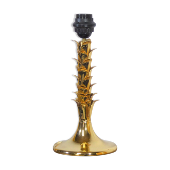 Pied de lampe de table en laiton aux palmettes
