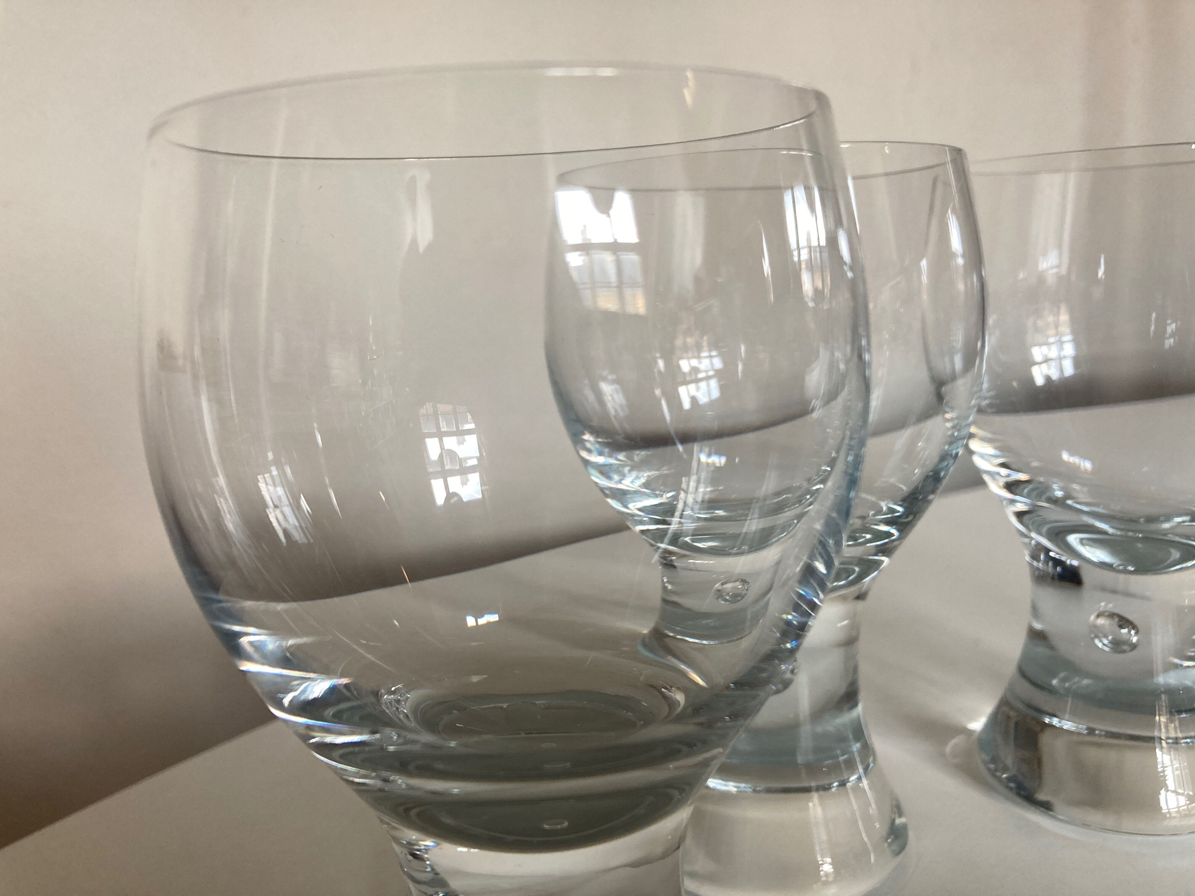 Set of 4 glasses Rondo by Kosta Boda Sweden 1970