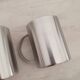 4 Grandes Tasses en inox et son support métallique