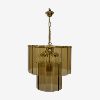 Chandelier vintage pampilles 7 lamps