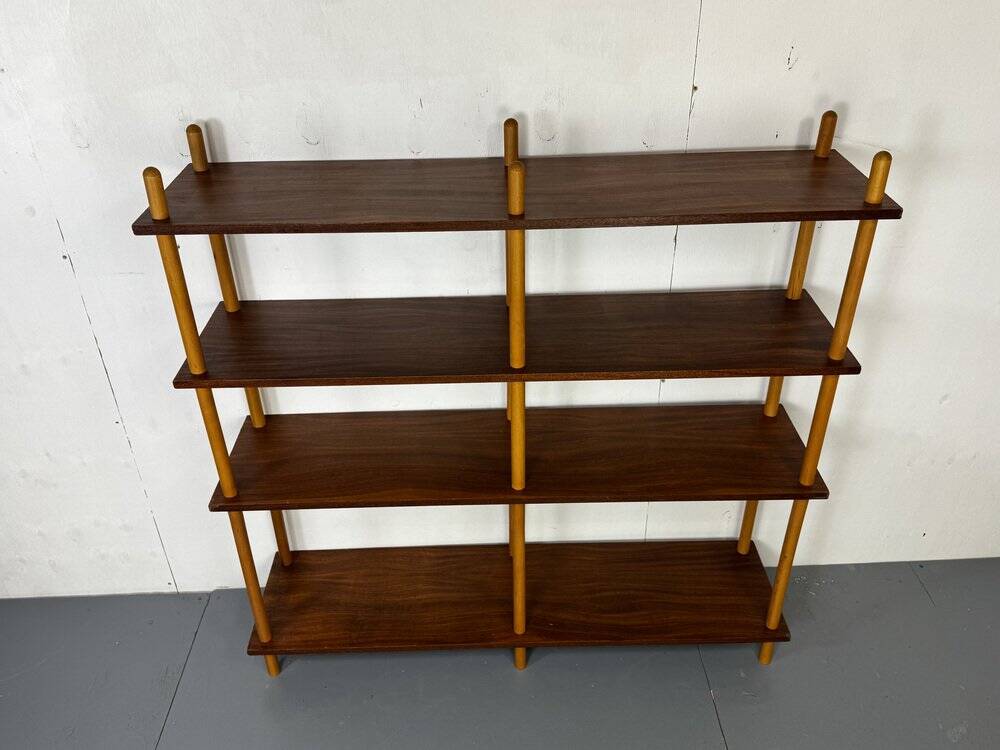 Mid-century modernist teak stick wall cabinet attributed to Willem Lutjens for Gouda Den Boer, 1950s