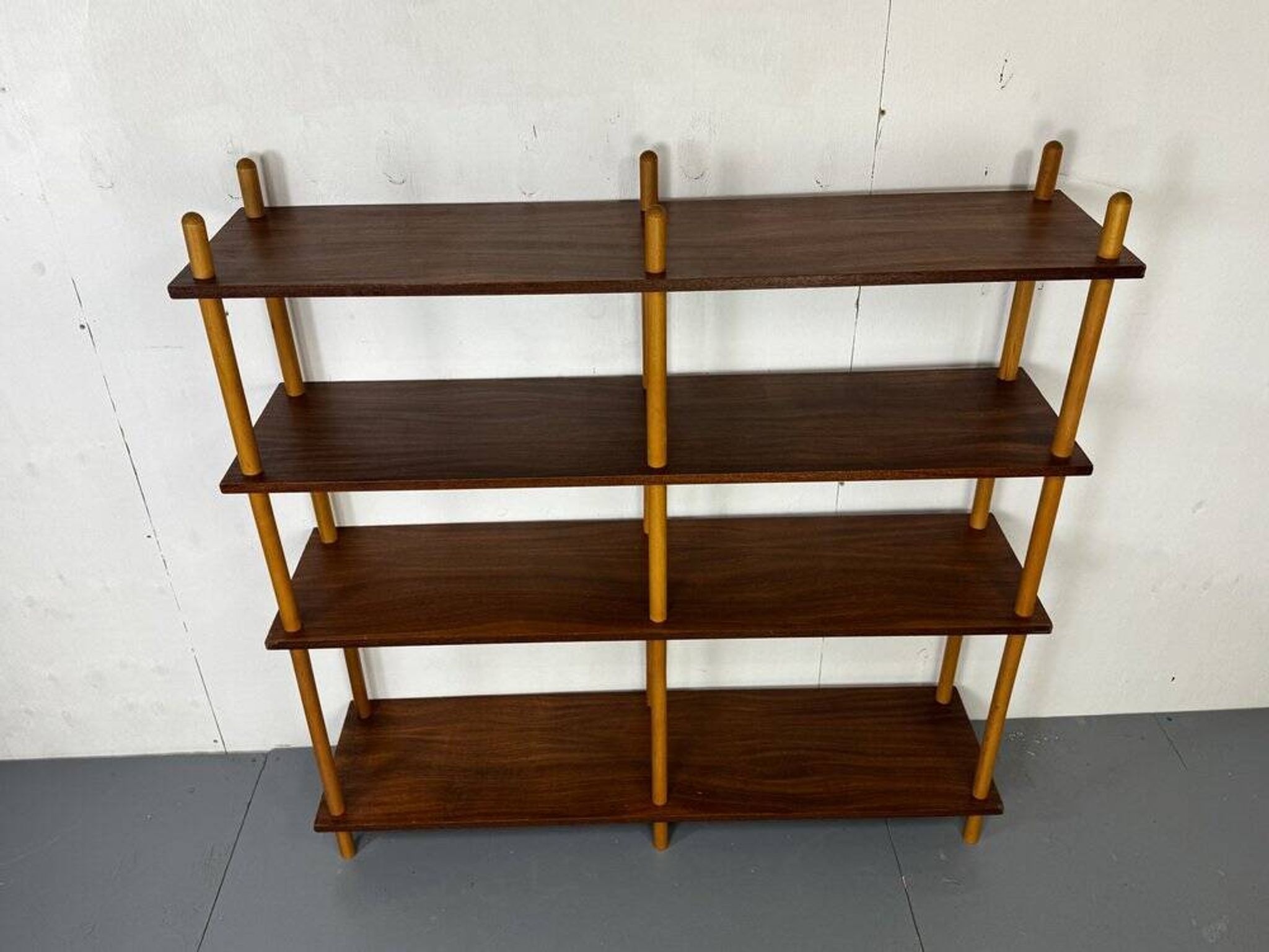 Mid-century modernist teak stick wall cabinet attributed to Willem Lutjens for Gouda Den Boer, 1950s
