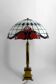 Important Tiffany-style lamp, bronze and stained glass – 20th century