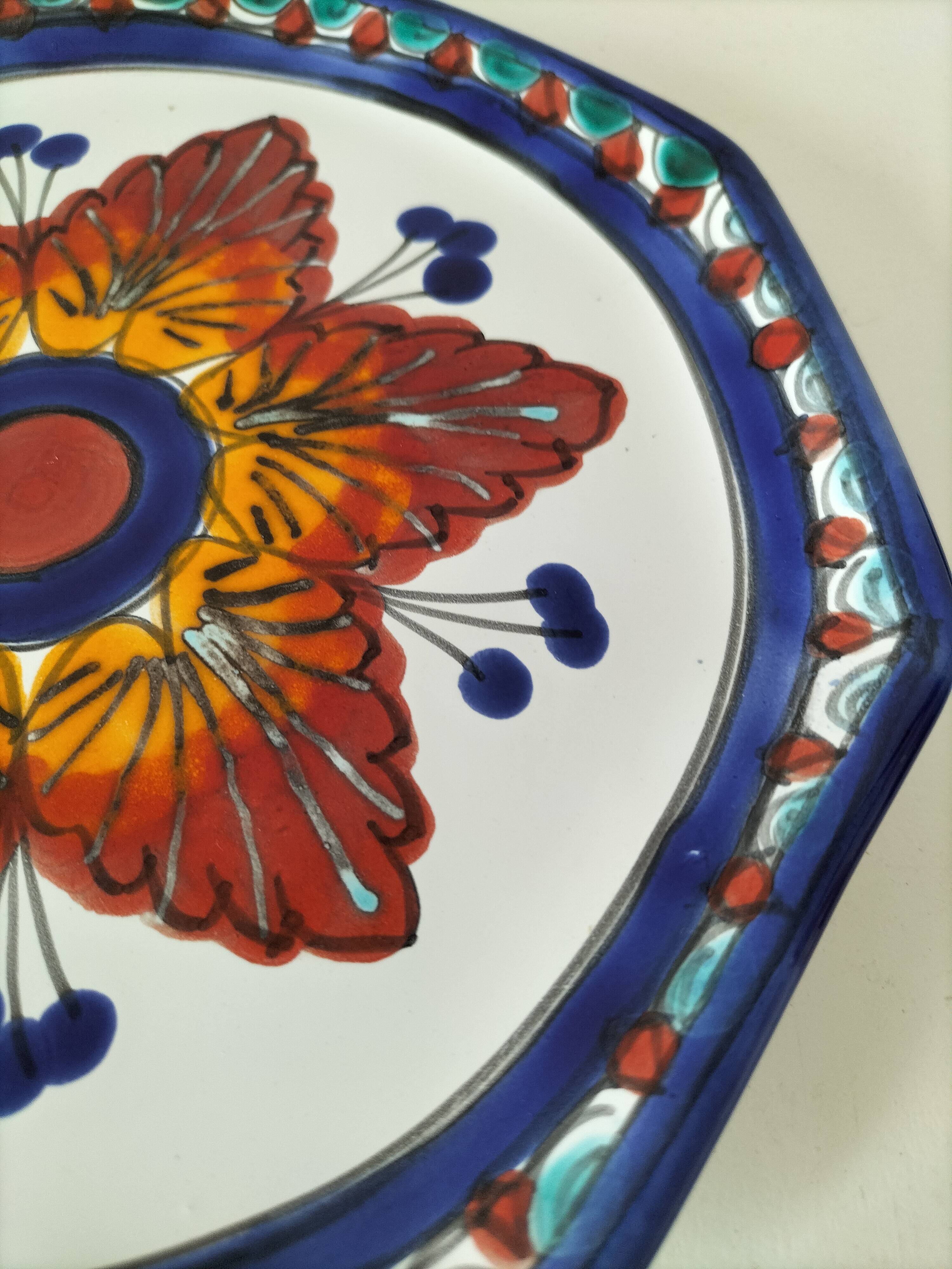 Hand painted plate Ceramica La Maga (Santo Stefano di Camastra)