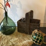 Basket in old wood "milk concentrated Gloria."