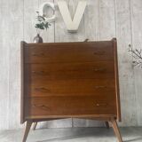 Vintage chest of drawers with tapered legs