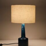 Rare Jørgen Holstein ceramic table lamp / mid-century Danish modern design / lamp / turquoise / 1960s / 1970s