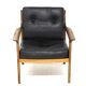 Scandinavian leather armchair, Bröderna Andersson, Sweden, 1960.