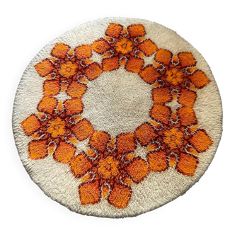 Desso pure wool round rug from the 70s