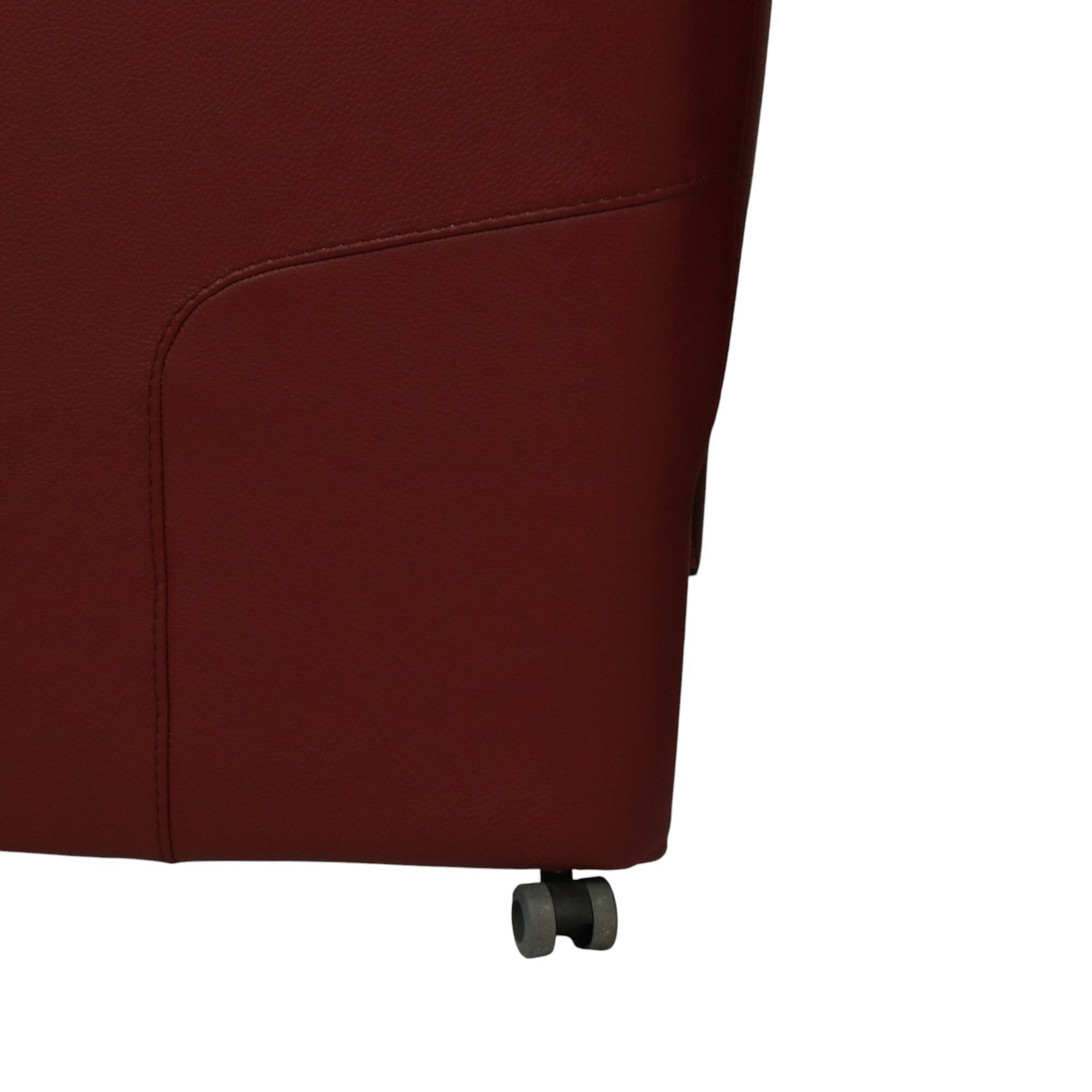 Canapés et fauteuils vintage rouges en similicuir de haute qualité