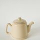Ceramic teapot, Butter yellow and Gold, 1950