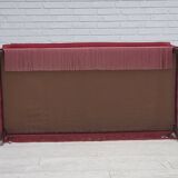 1970s, Danish 2-seater sofa, cherry-red furniture velour.