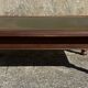 Vintage English coffee table in oak and green leather – 1950s/60s