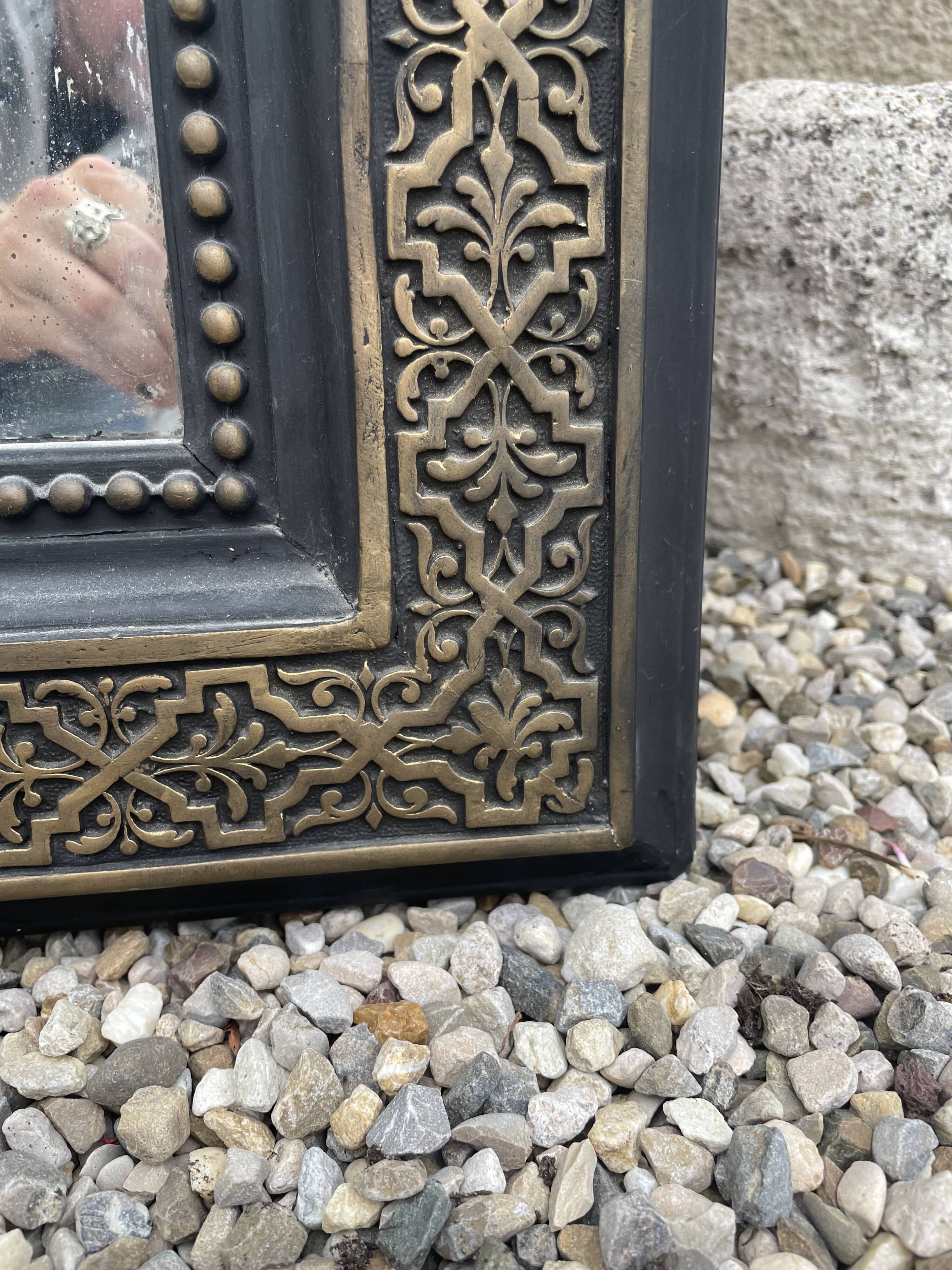 Mirror era Napoleon III gilded and blackened wood  - 141x100cm