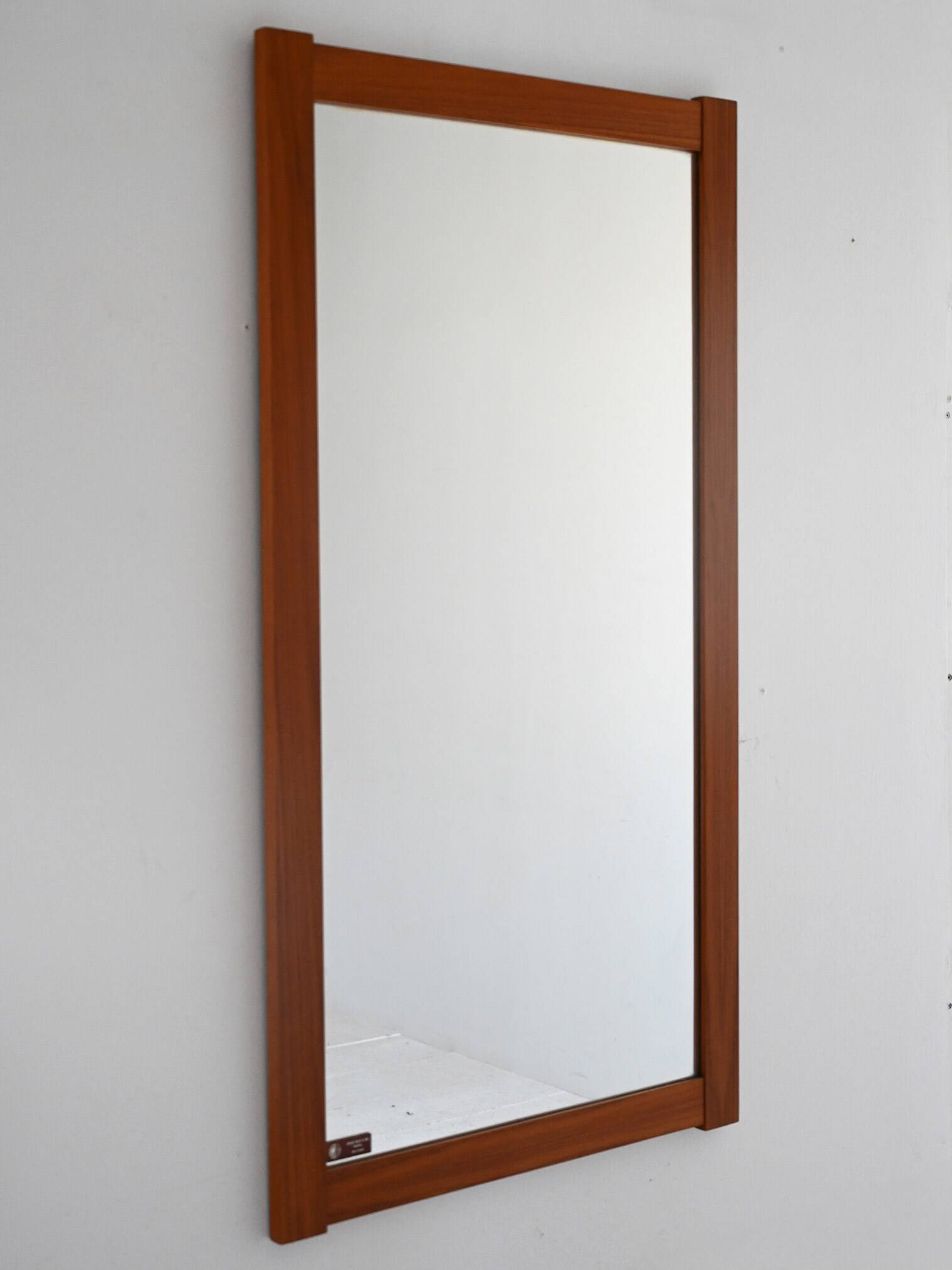 Scandinavian vintage teak mirror from 1960s