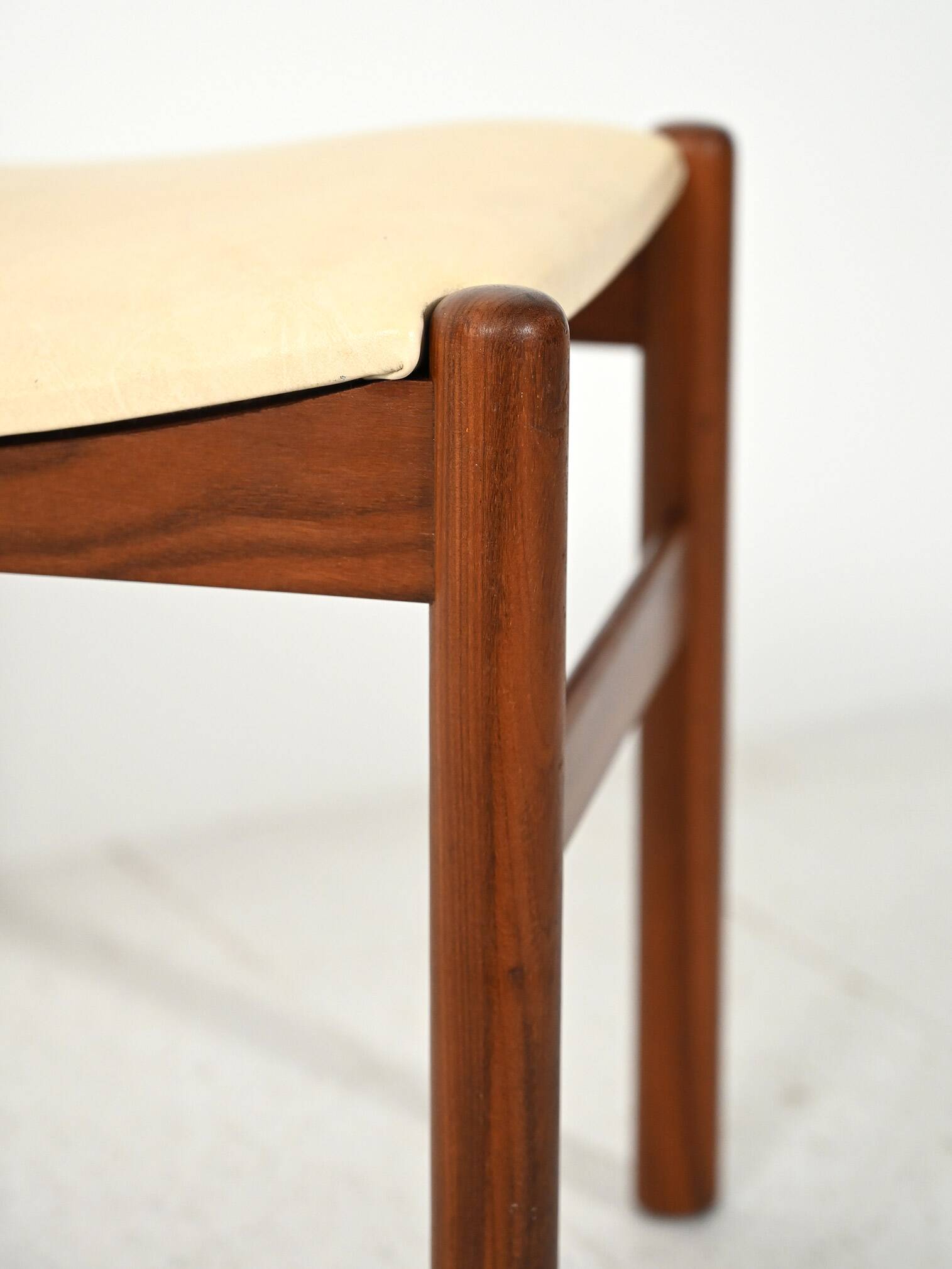 Norwegian teak footstool, 1950s–60s