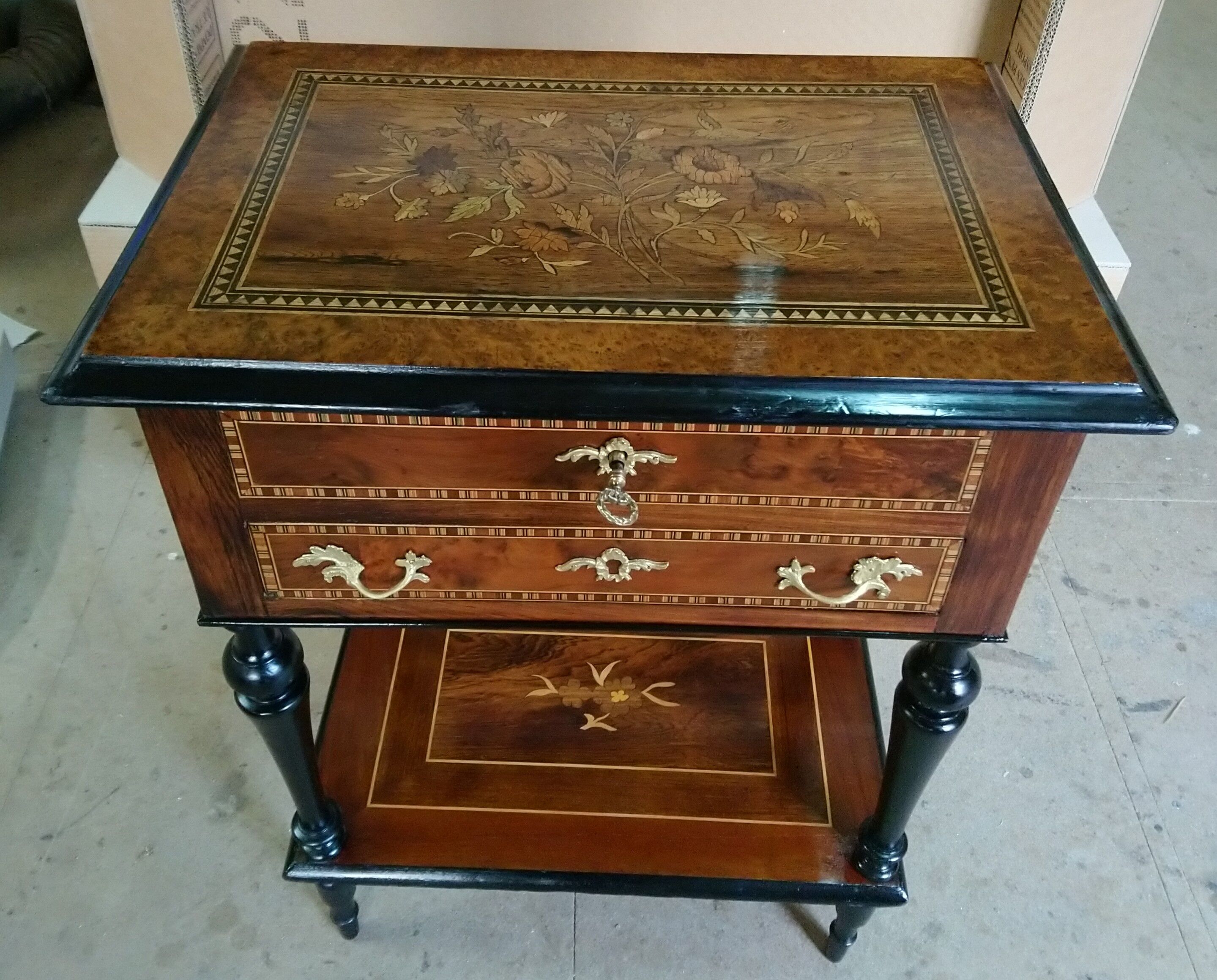 Inlaid dressing table Napoleon III style