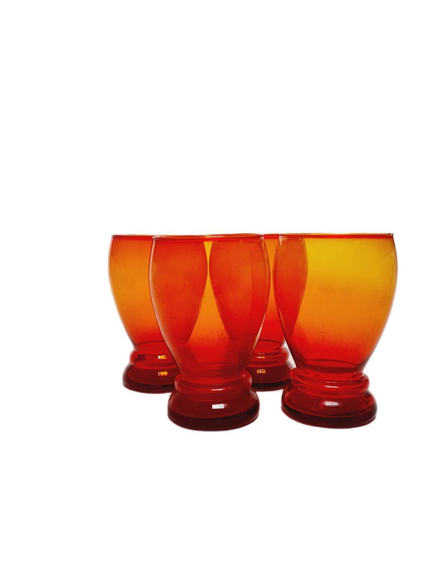 Ensemble de jus postmoderne de Barbara Glassworks, Pologne, années 1970, ensemble de 4.