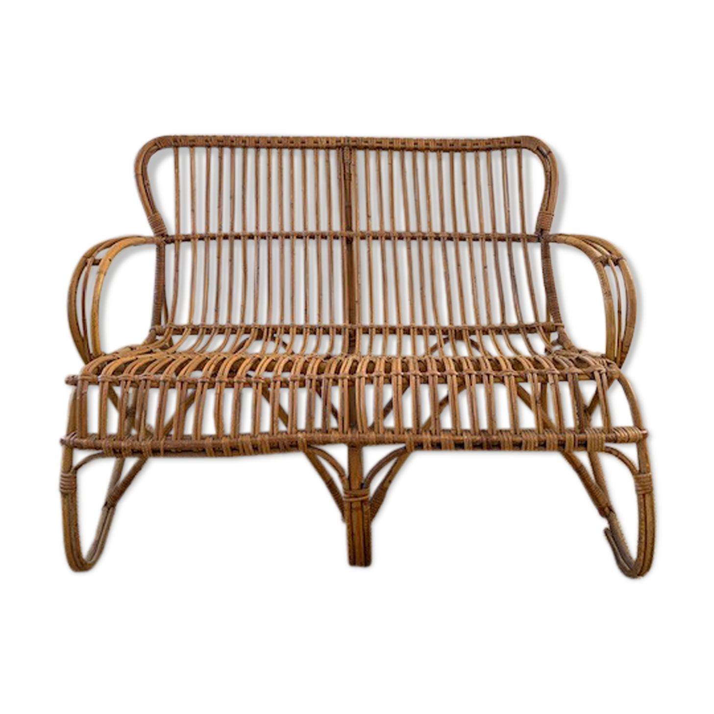 Banquette rotin