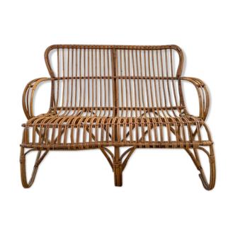Rattan bench